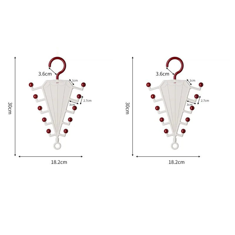 Accessory Hanger Rack Double-Sided Space-Saving Tangle-Free