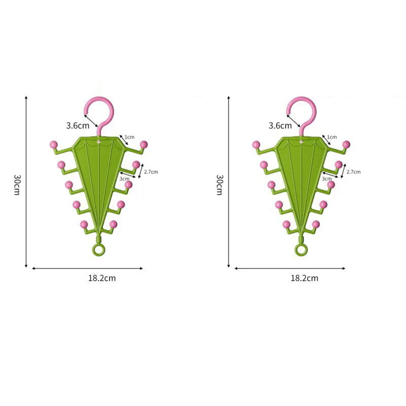 Accessory Hanger Rack Double-Sided Space-Saving Tangle-Free