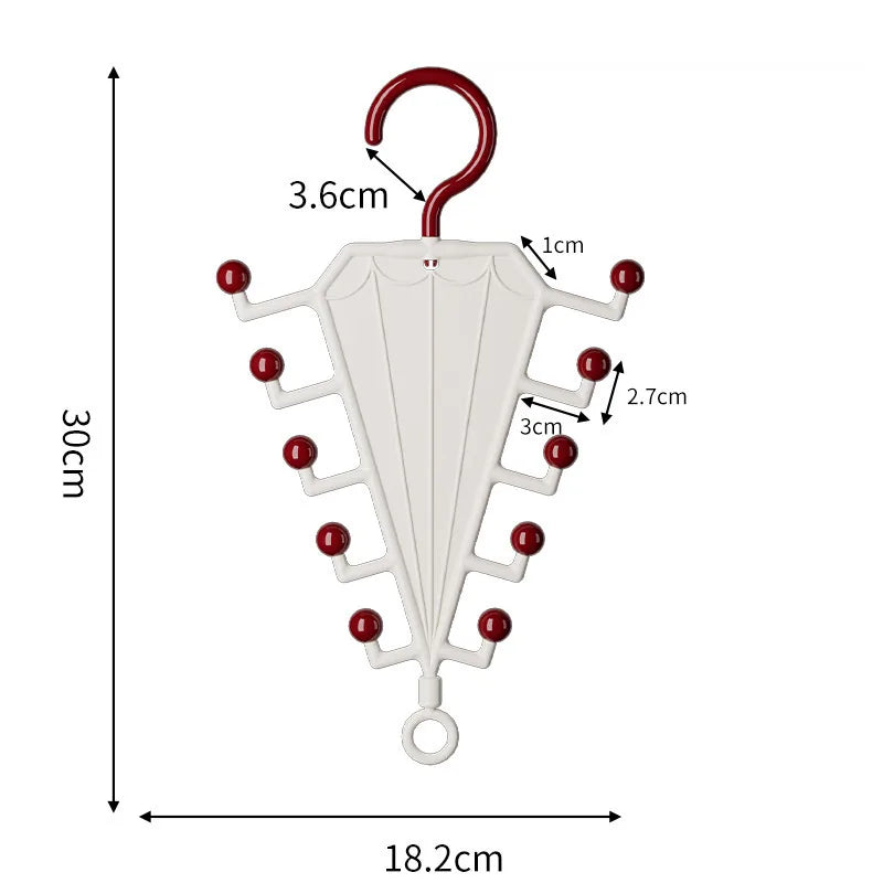 Accessory Hanger Rack Double-Sided Space-Saving Tangle-Free