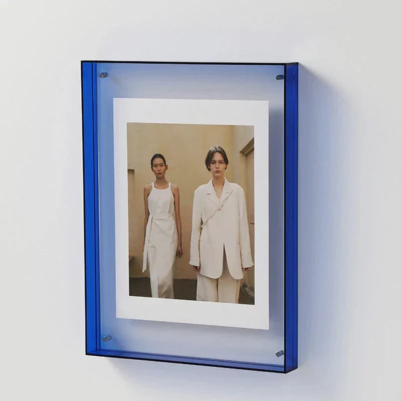 Acrylic Photo Frame Color-Glow Edges Floating Display Style