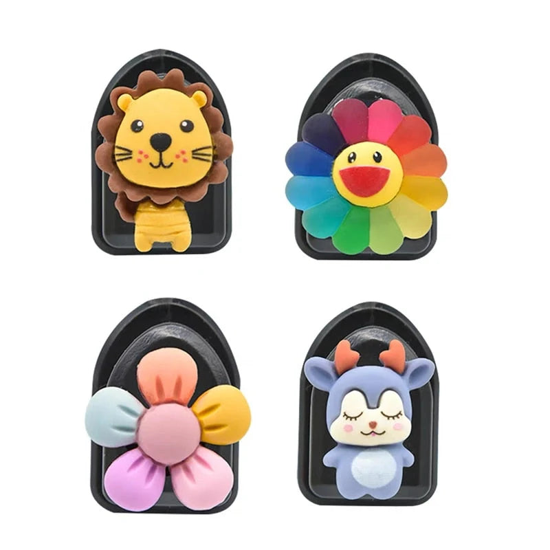 Adhesive Hooks Animal Design Set of 4 for Car & Home