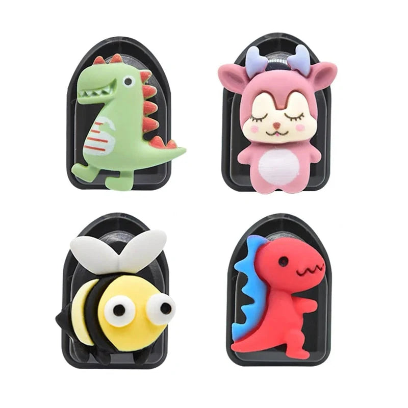 Adhesive Hooks Animal Design Set of 4 for Car & Home
