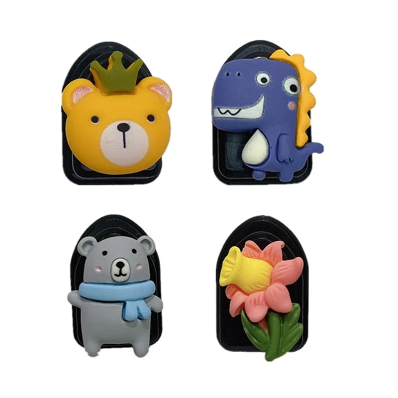 Adhesive Hooks Animal Design Set of 4 for Car & Home