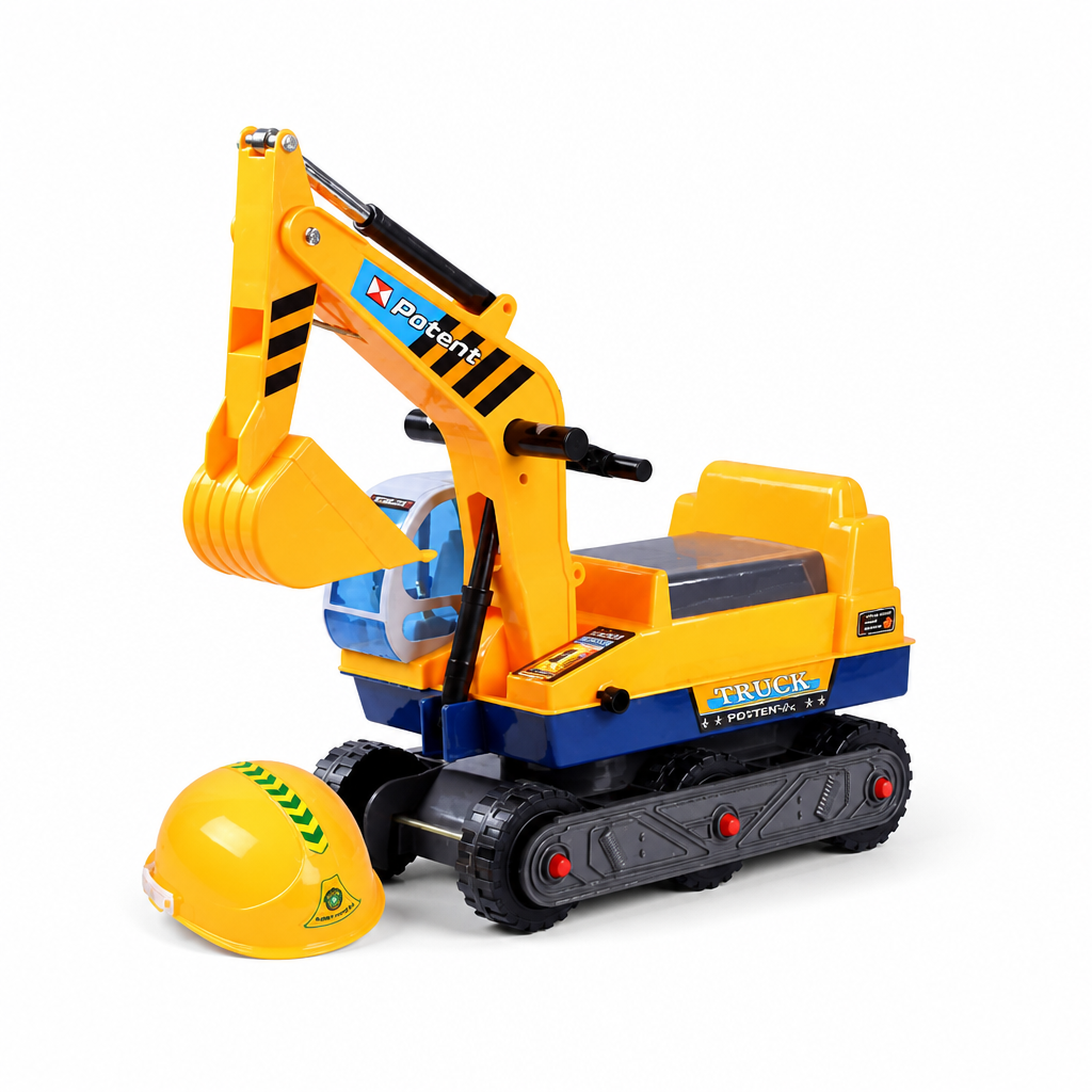 Adjustable Arm Ride-On Digger (Helmet Included)