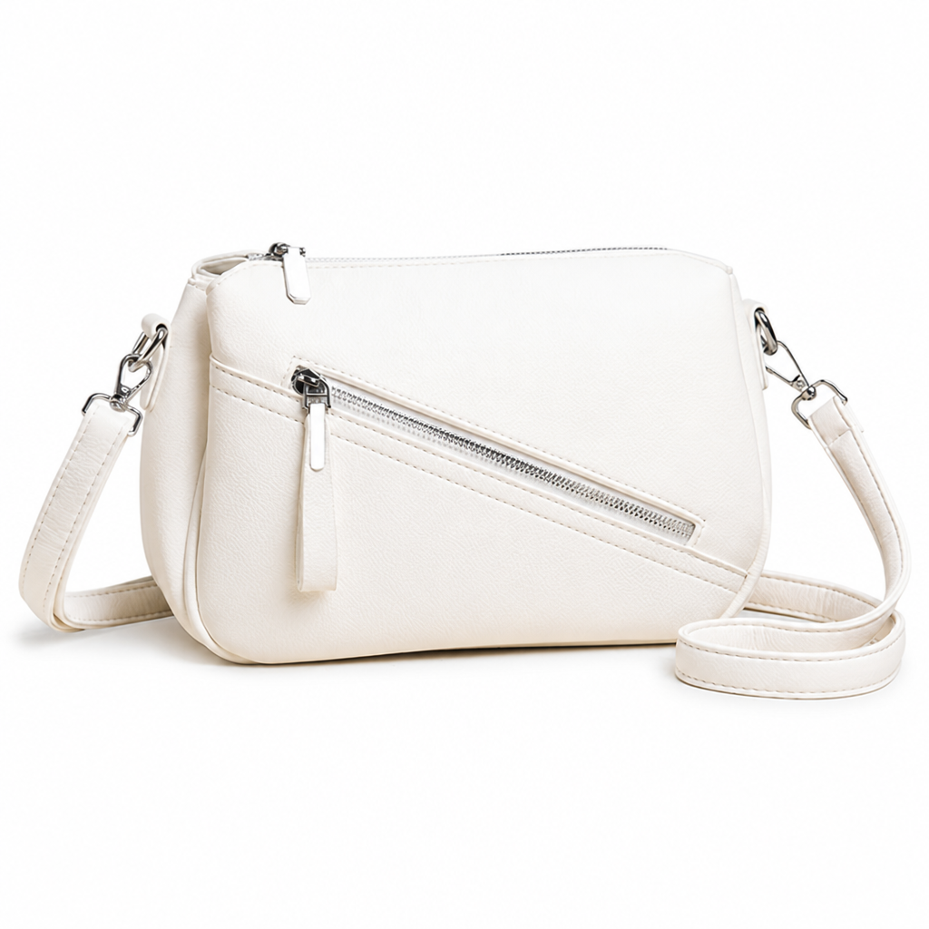 Adjustable Detachable Strap & Multi-Pocket Crossbody Satchel