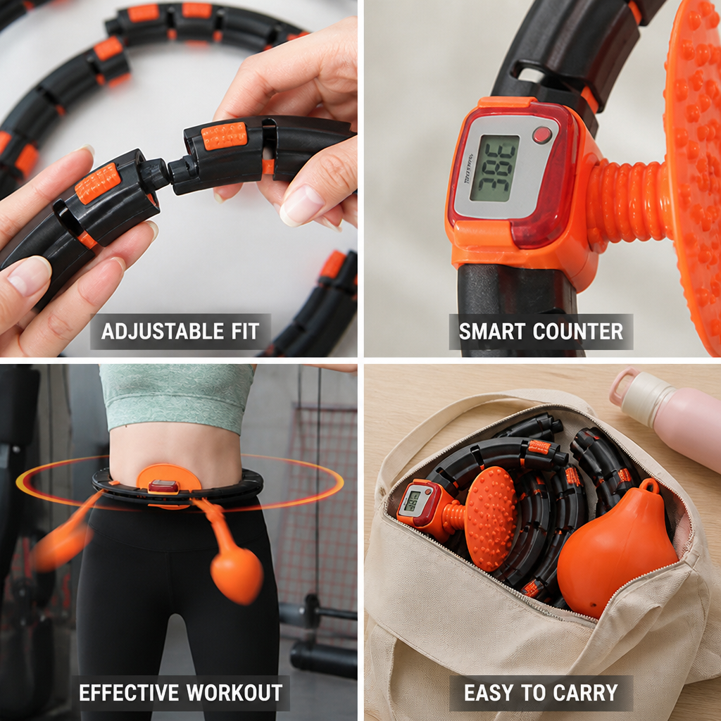 Adjustable Fit & Smart Counter Hula Hoop