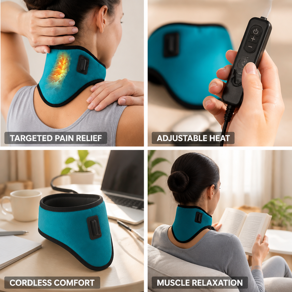 Adjustable Heat Remote-Control Neck Collar