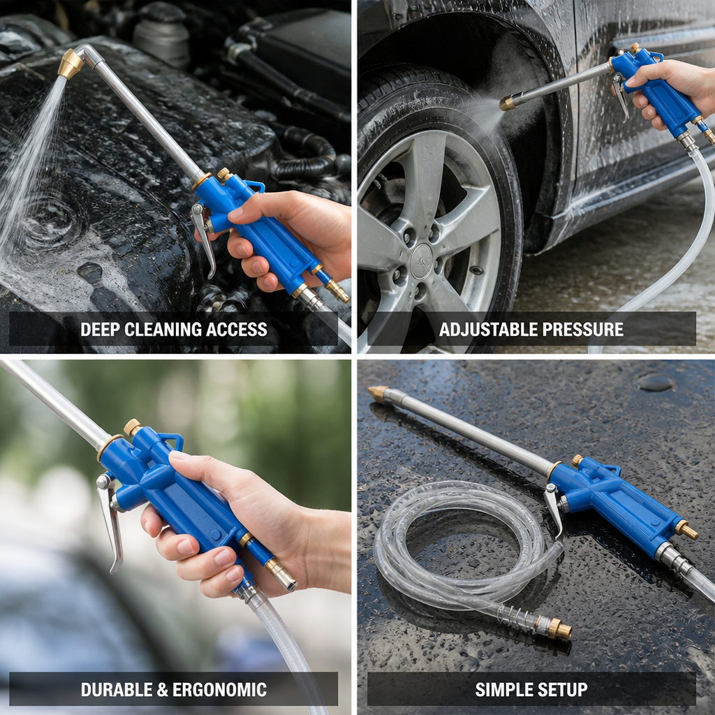 Adjustable-Pressure Siphon Spray Car Engine Cleaning Gun