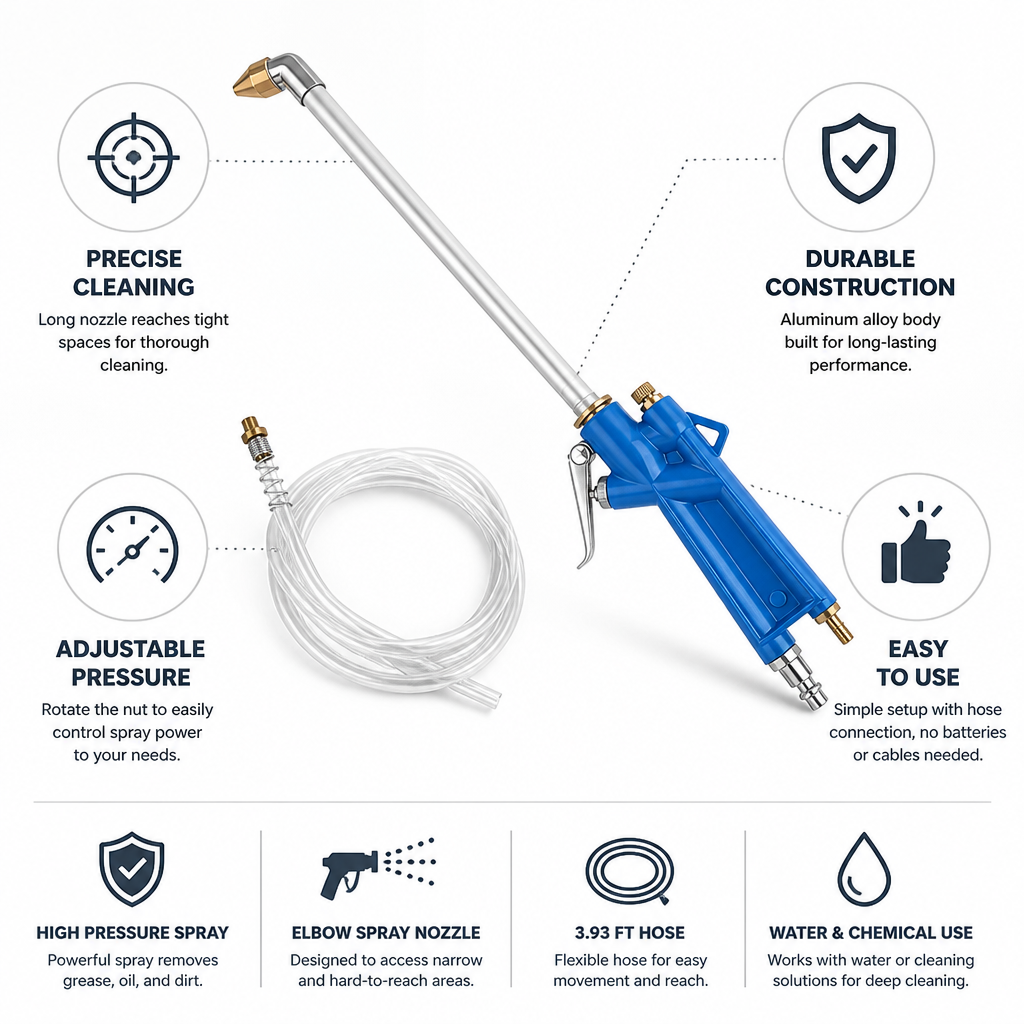 Adjustable-Pressure Siphon Spray Car Engine Cleaning Gun