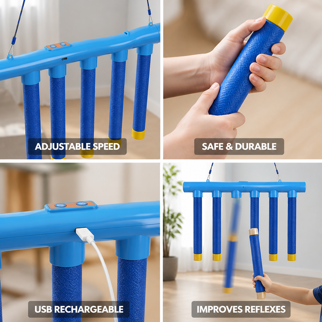 Adjustable-Speed USB-Rechargeable Reflex Catch Game