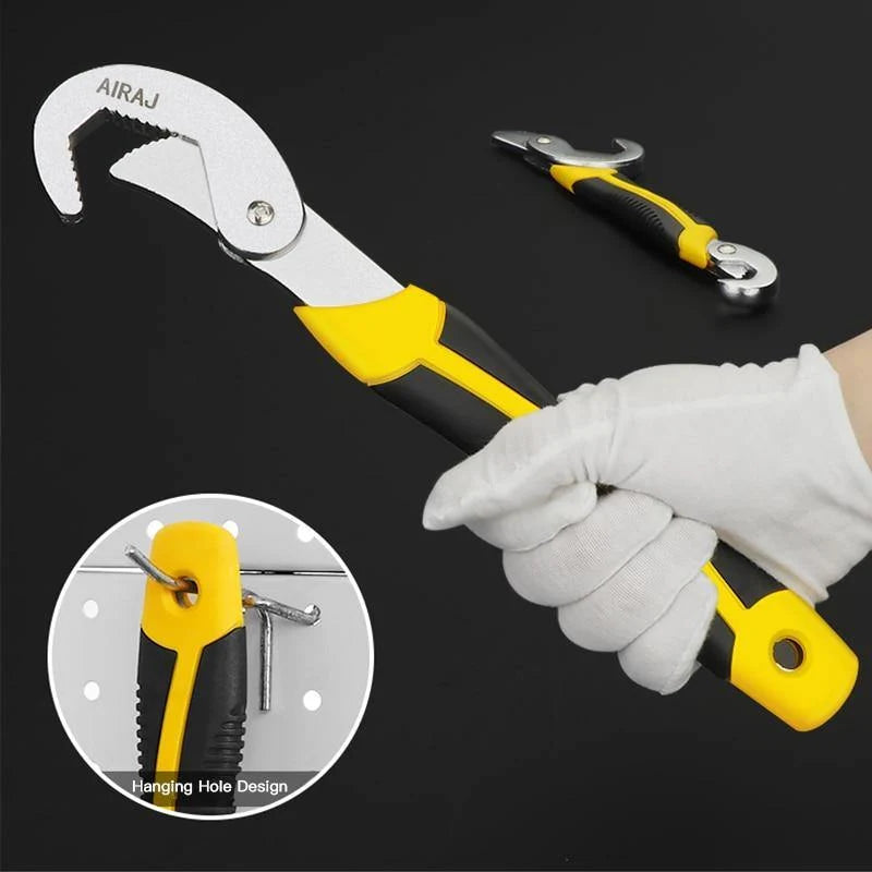 Adjustable Wrench Self-Adjusting Grip Non-Slip Handle Hardened Steel