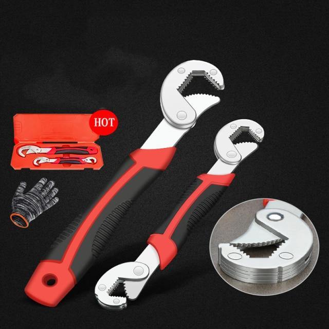 Adjustable Wrench Self-Adjusting Grip Non-Slip Handle Hardened Steel