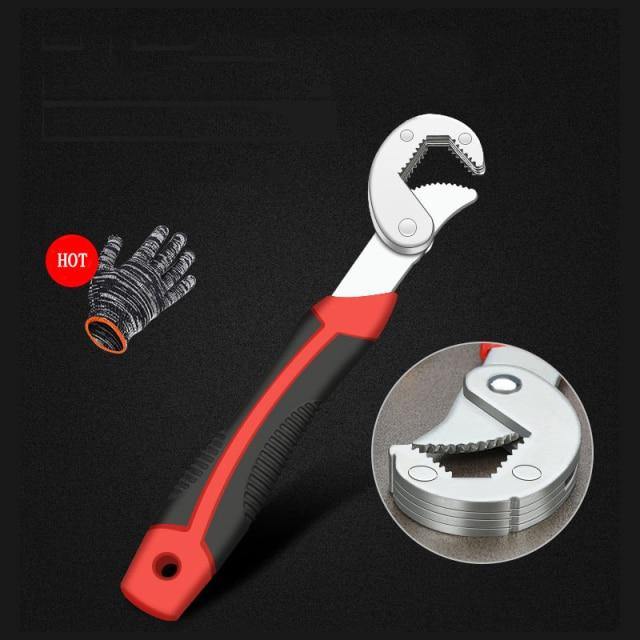 Adjustable Wrench Self-Adjusting Grip Non-Slip Handle Hardened Steel