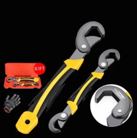Adjustable Wrench Self-Adjusting Grip Non-Slip Handle Hardened Steel