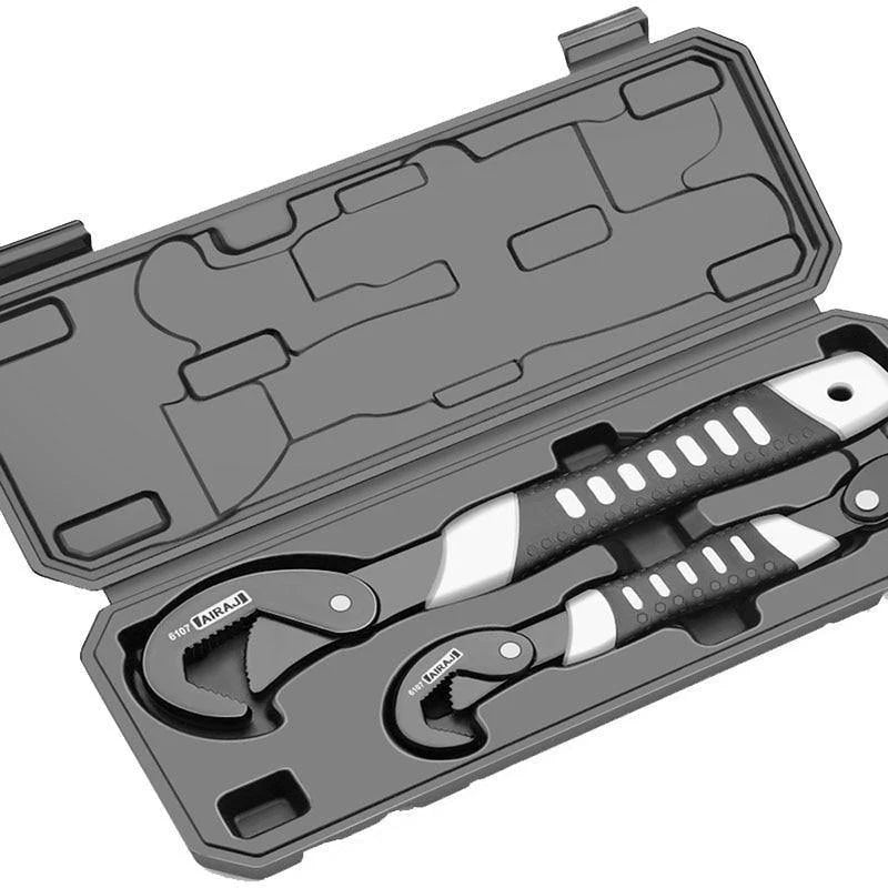 Adjustable Wrench Self-Adjusting Grip Non-Slip Handle Hardened Steel