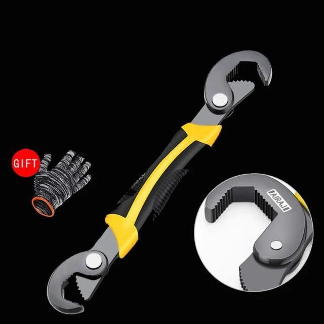 Adjustable Wrench Self-Adjusting Grip Non-Slip Handle Hardened Steel