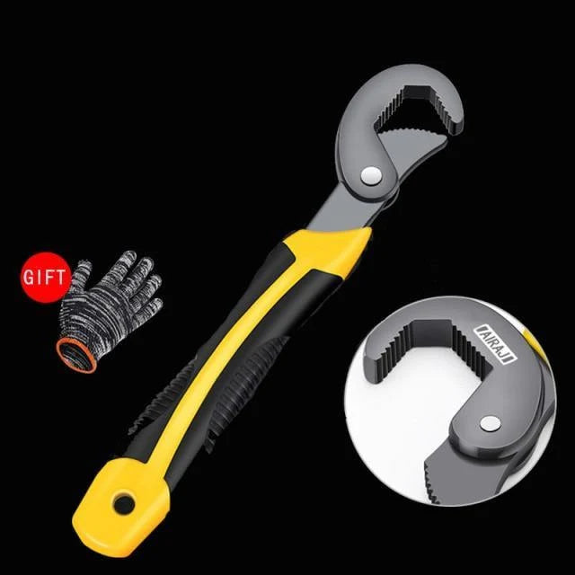 Adjustable Wrench Self-Adjusting Grip Non-Slip Handle Hardened Steel