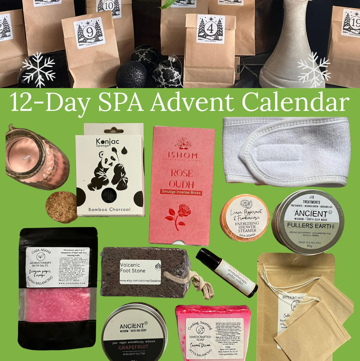 Advent Calendar 12-Day Spa Essentials Soy Candle