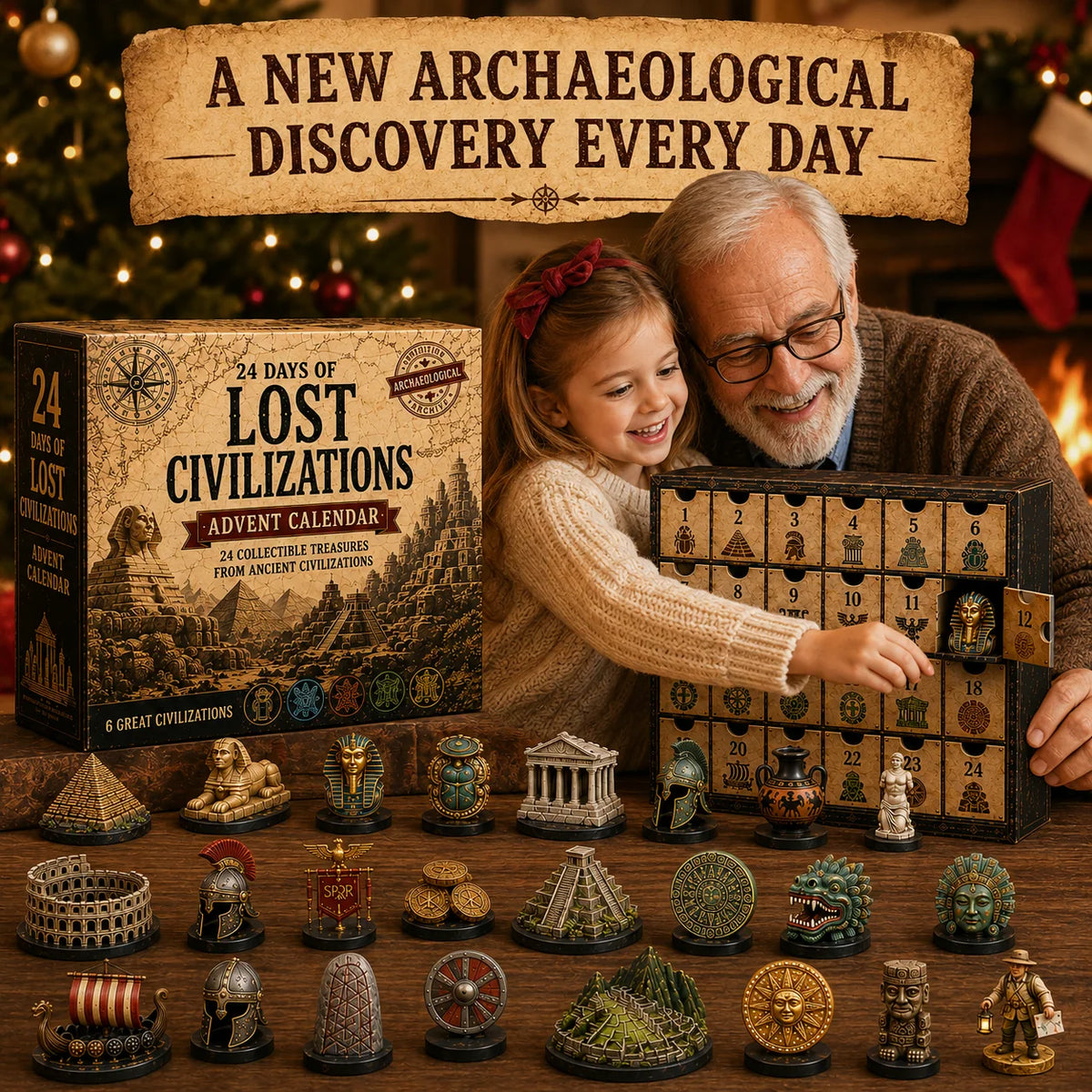 Advent Calendar 24 Collectibles Six Ancient Cultures