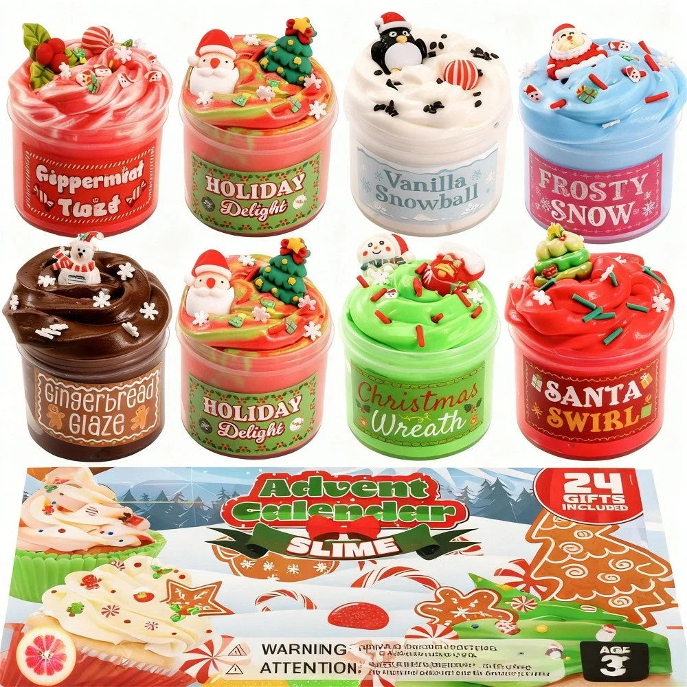 Advent Calendar 24-Day Scented Slime Jars & Mix-Ins