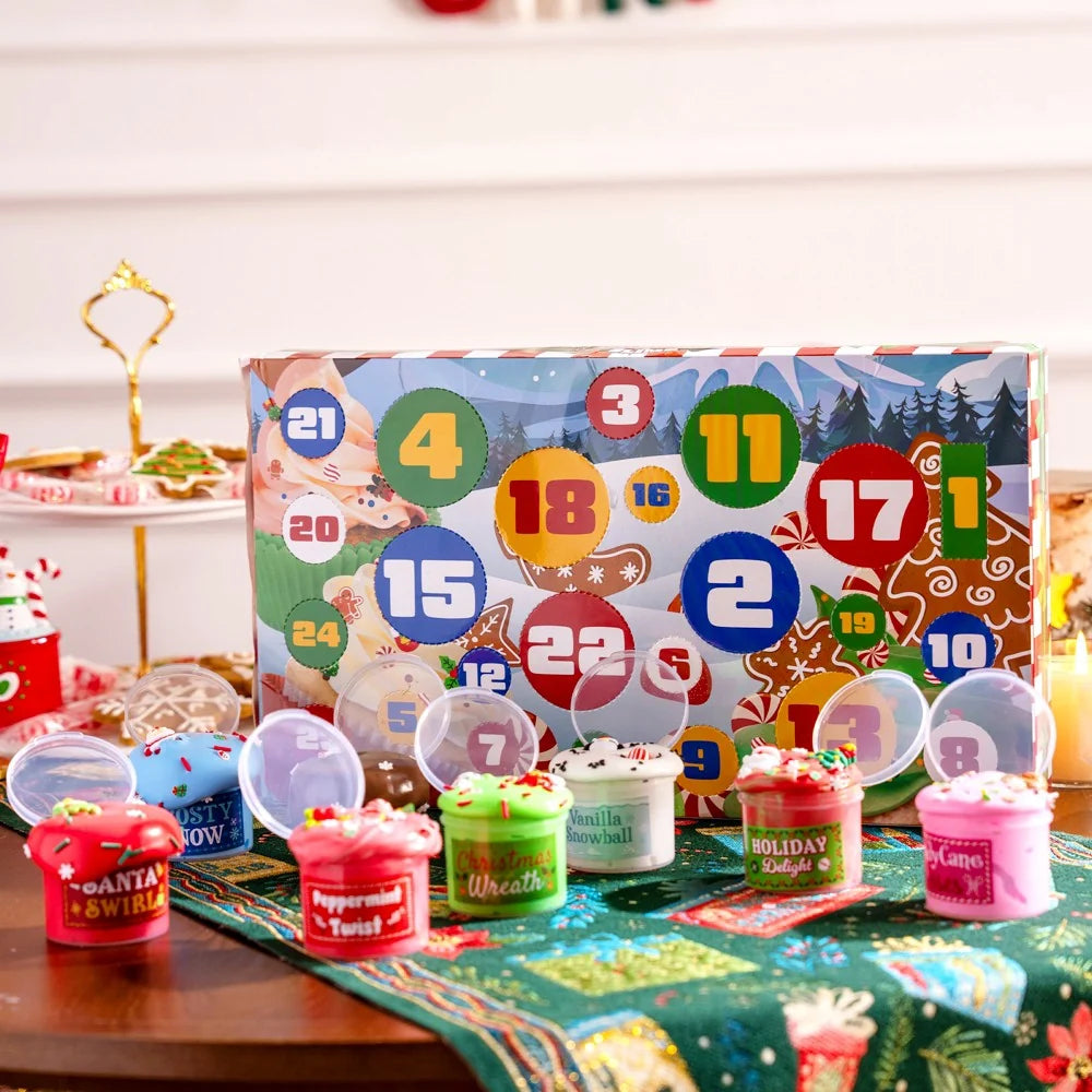 Advent Calendar 24-Day Scented Slime Jars & Mix-Ins