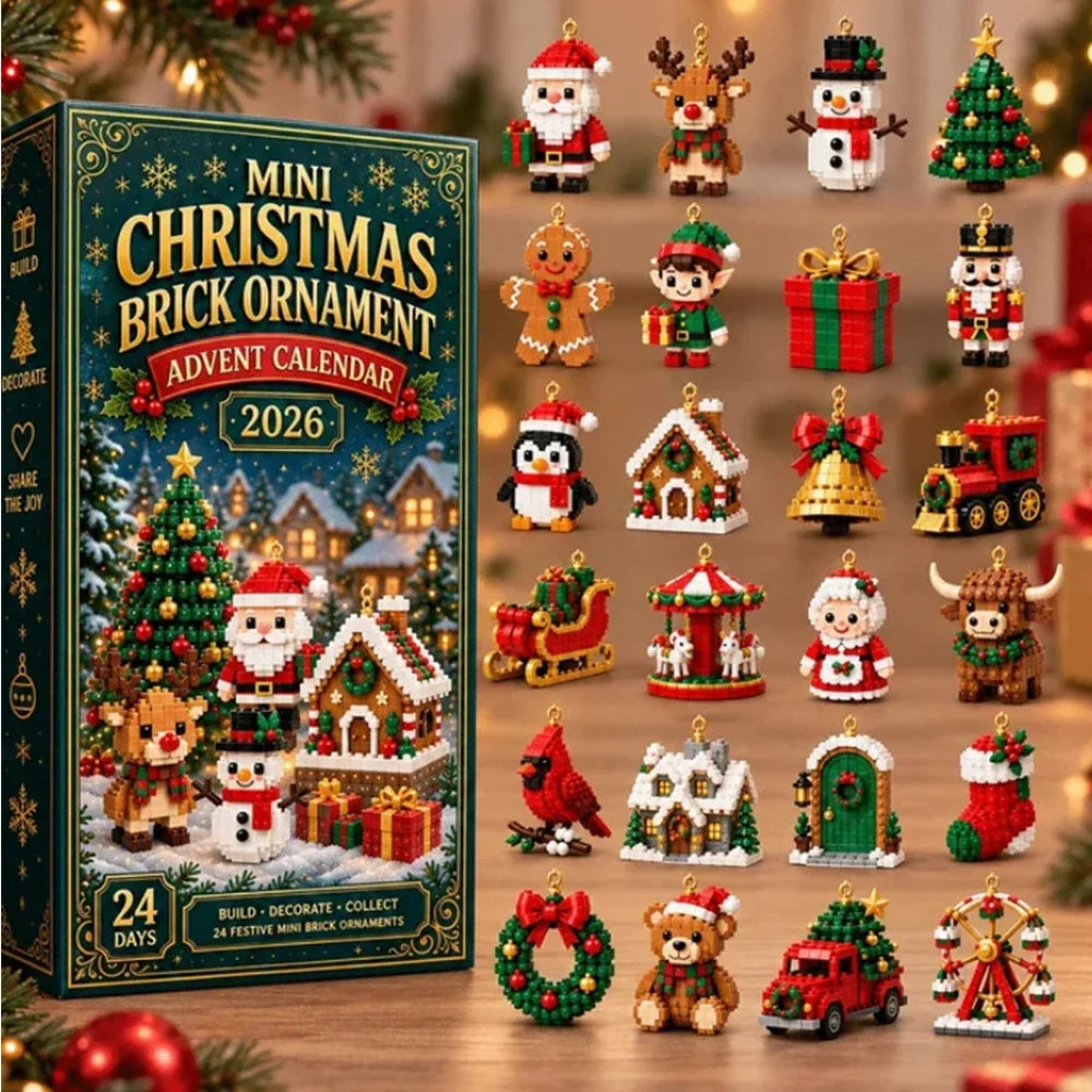Advent Calendar 24 Mini Building Block Ornaments