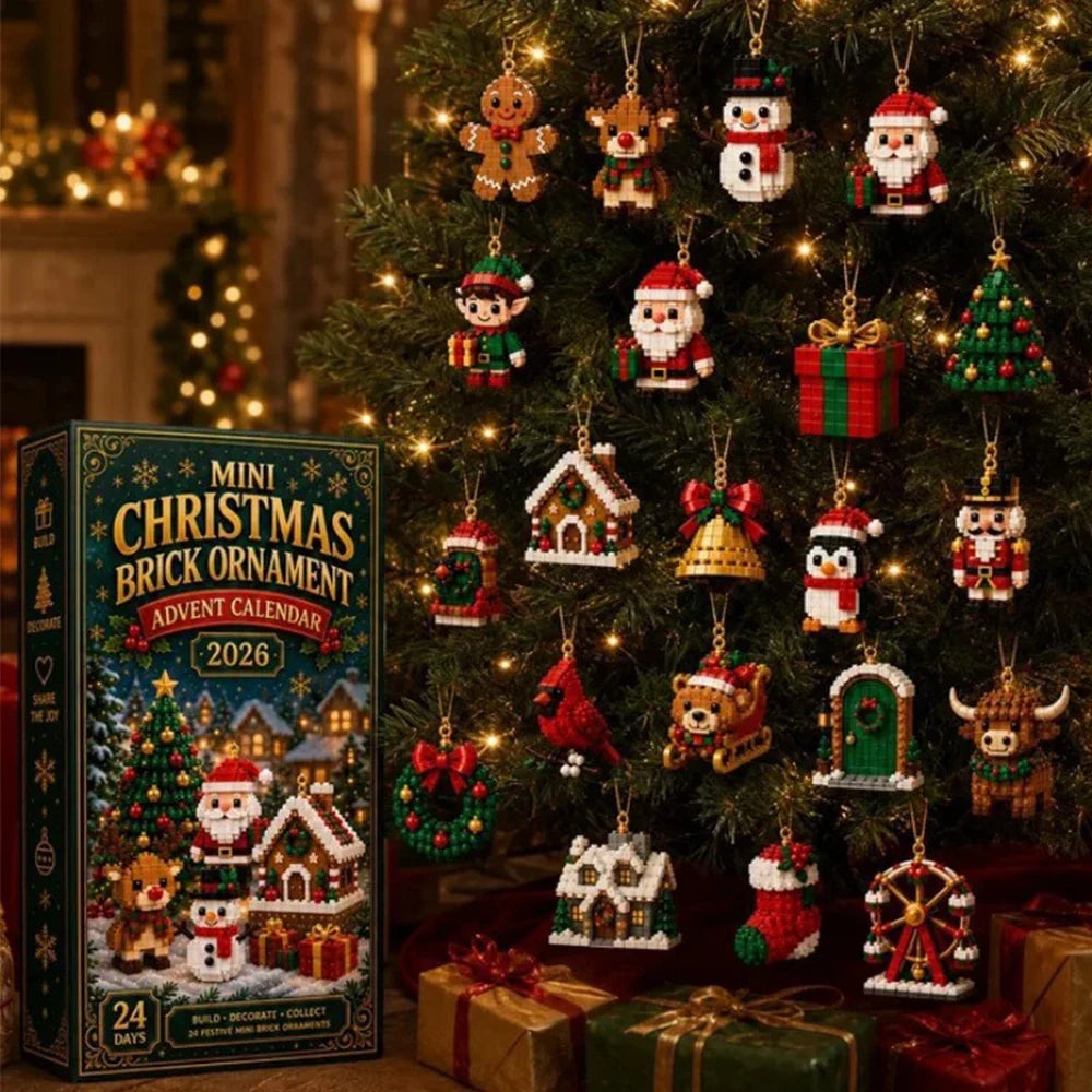 Advent Calendar 24 Mini Building Block Ornaments