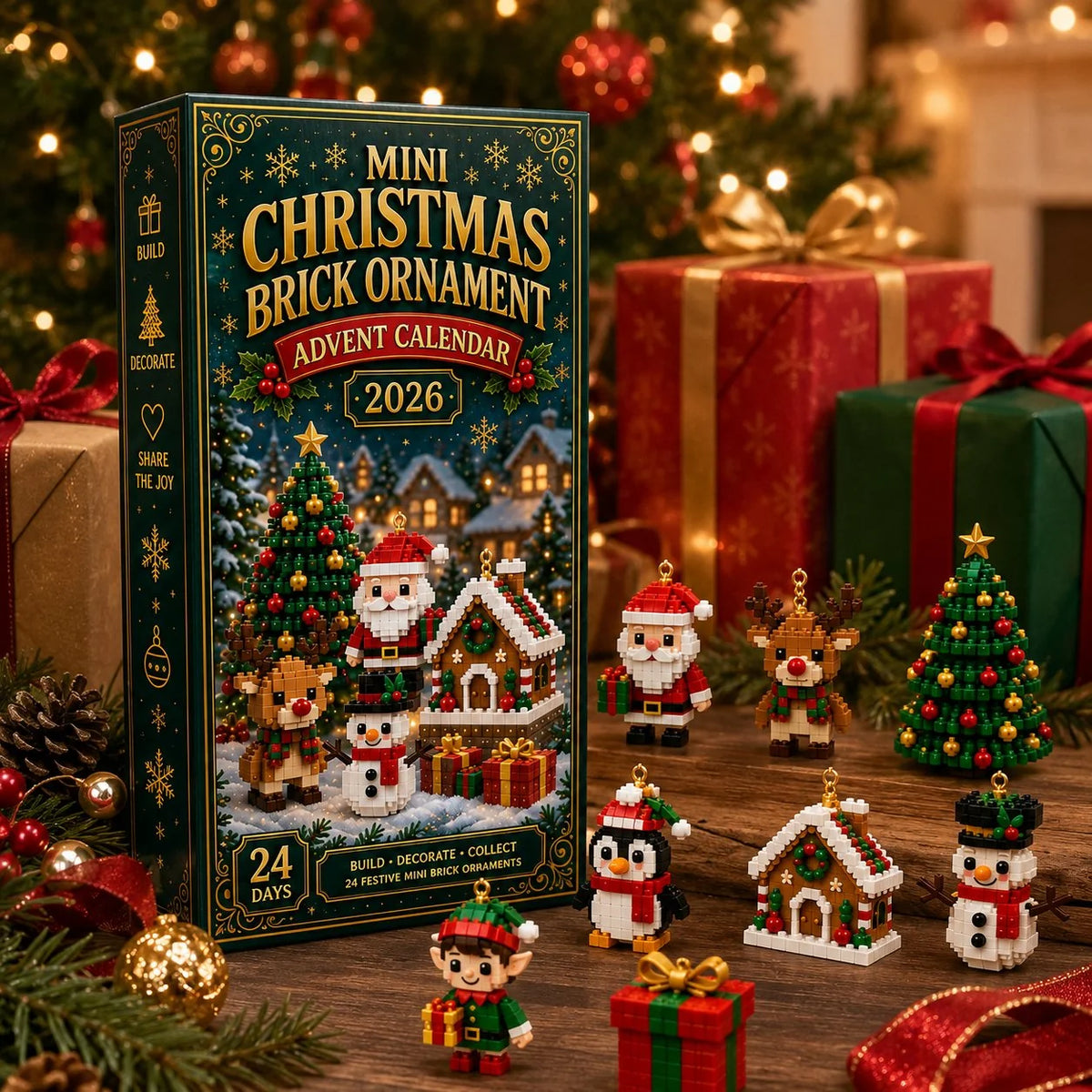 Advent Calendar 24 Mini Building Sets Hanging Ornaments