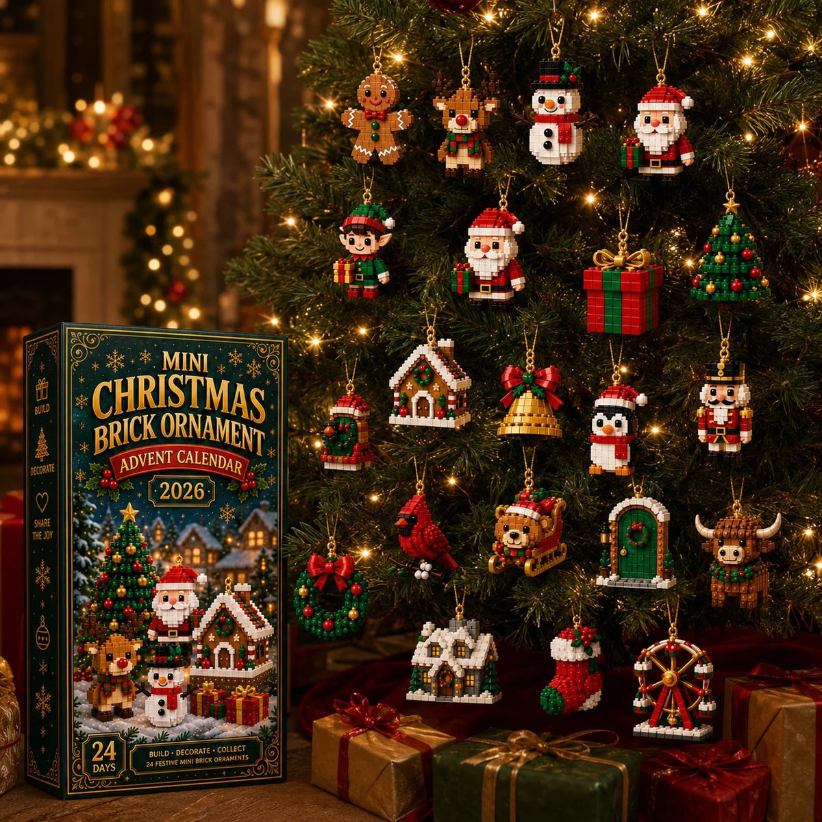 Advent Calendar 24 Mini Building Sets With Hanging Loops