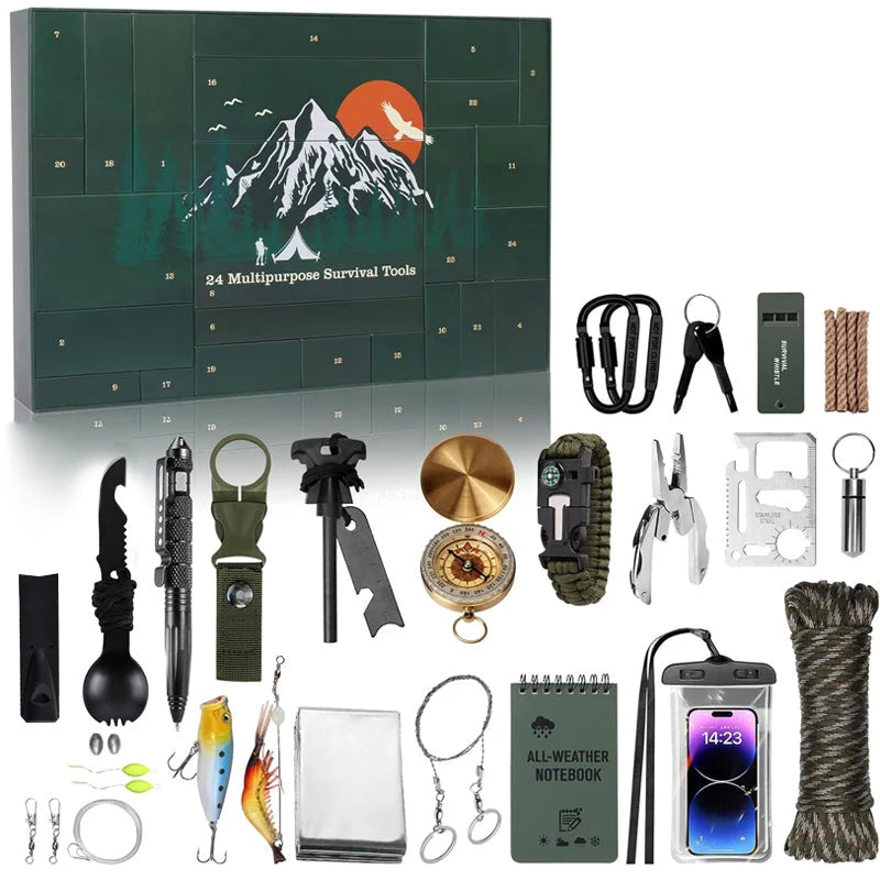 Advent Calendar 24-Piece Camping & Survival Gear