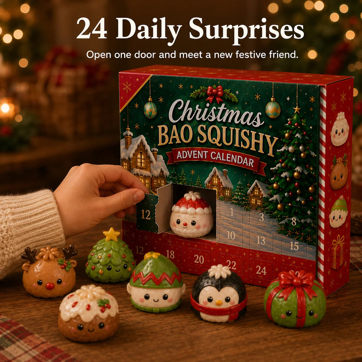 Advent Calendar 24 Soft Squeezable Figures