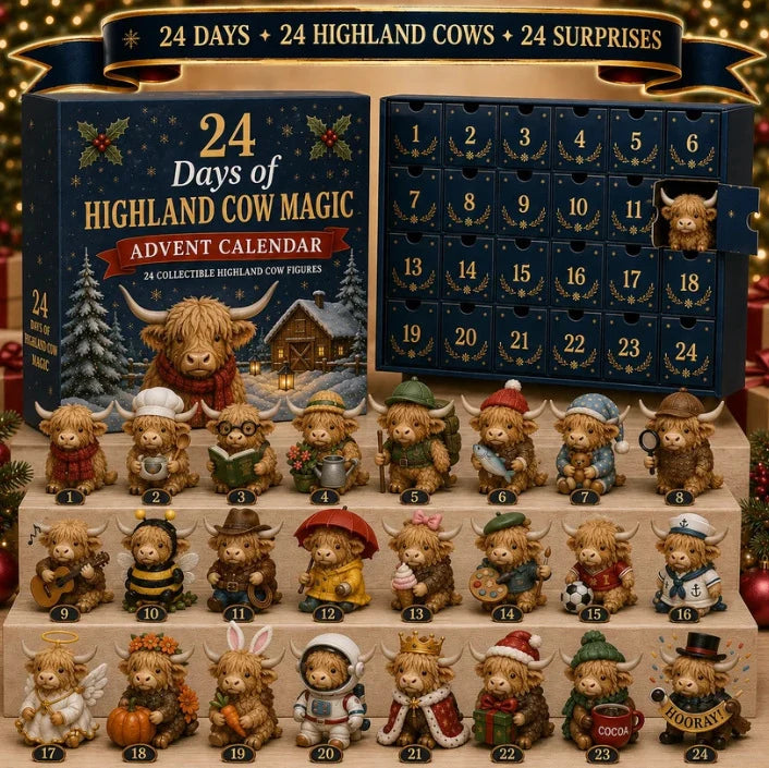 Advent Calendar Acrylic Animal Design 24-Day Christmas Countdown