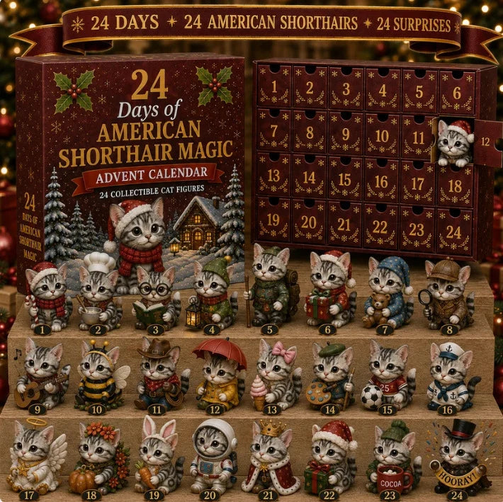 Advent Calendar Acrylic Animal Design Compact Display