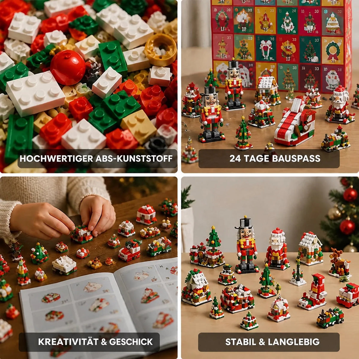 Advent Calendar Christmas Building Blocks 24 Daily Sets for Kids