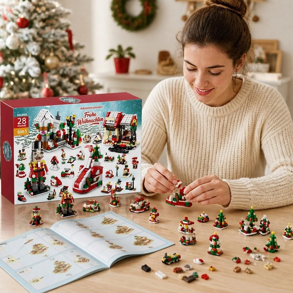 Advent Calendar Christmas Building Blocks 24 Daily Sets for Kids