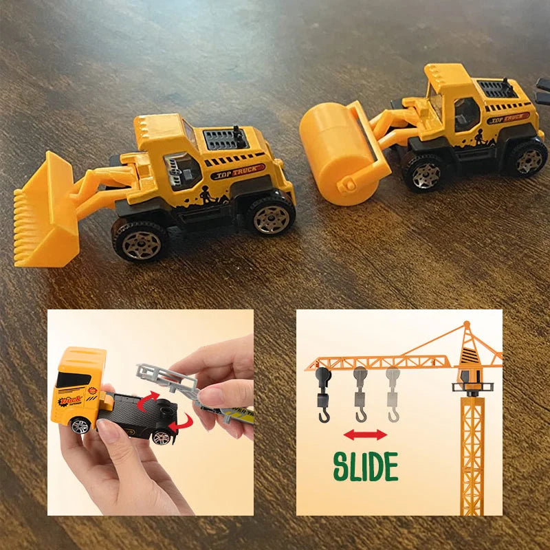 Advent Calendar Construction Vehicle Play Set With Crane & Traffic Signs