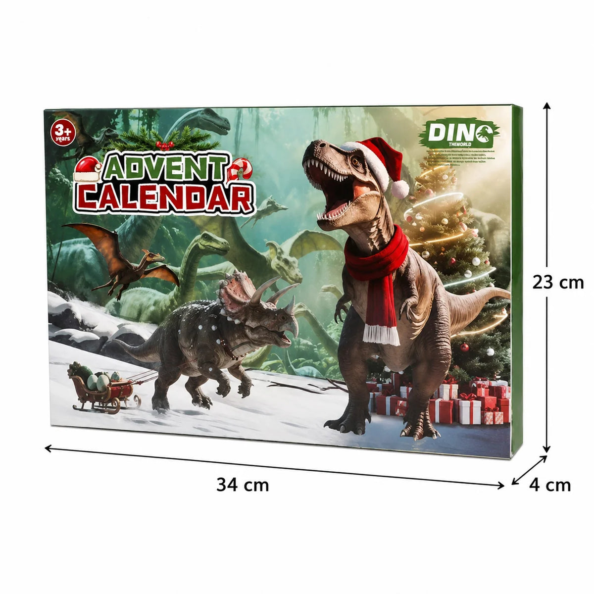 Advent Calendar Dinosaur-Themed 24-Day Countdown for Kids