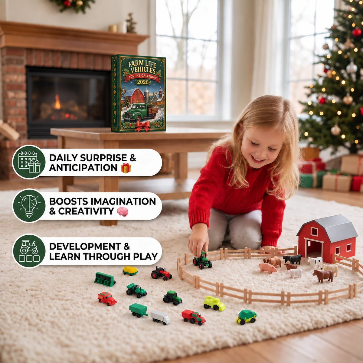 Advent Calendar Farm Vehicles 24-Day Countdown
