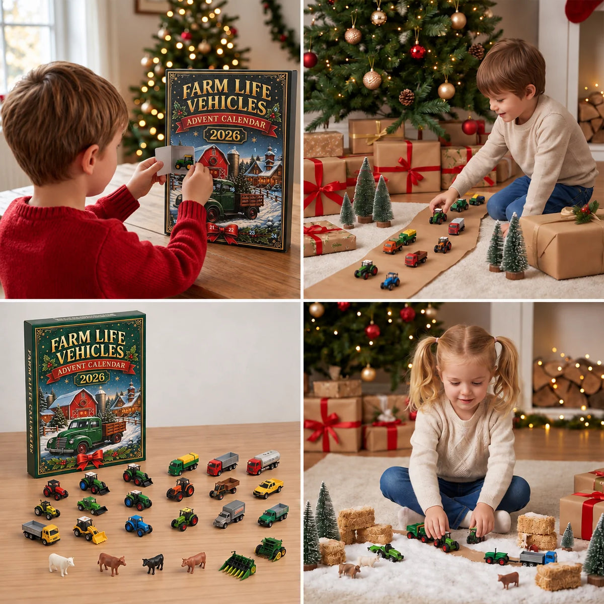 Advent Calendar Farm Vehicles 24-Day Countdown