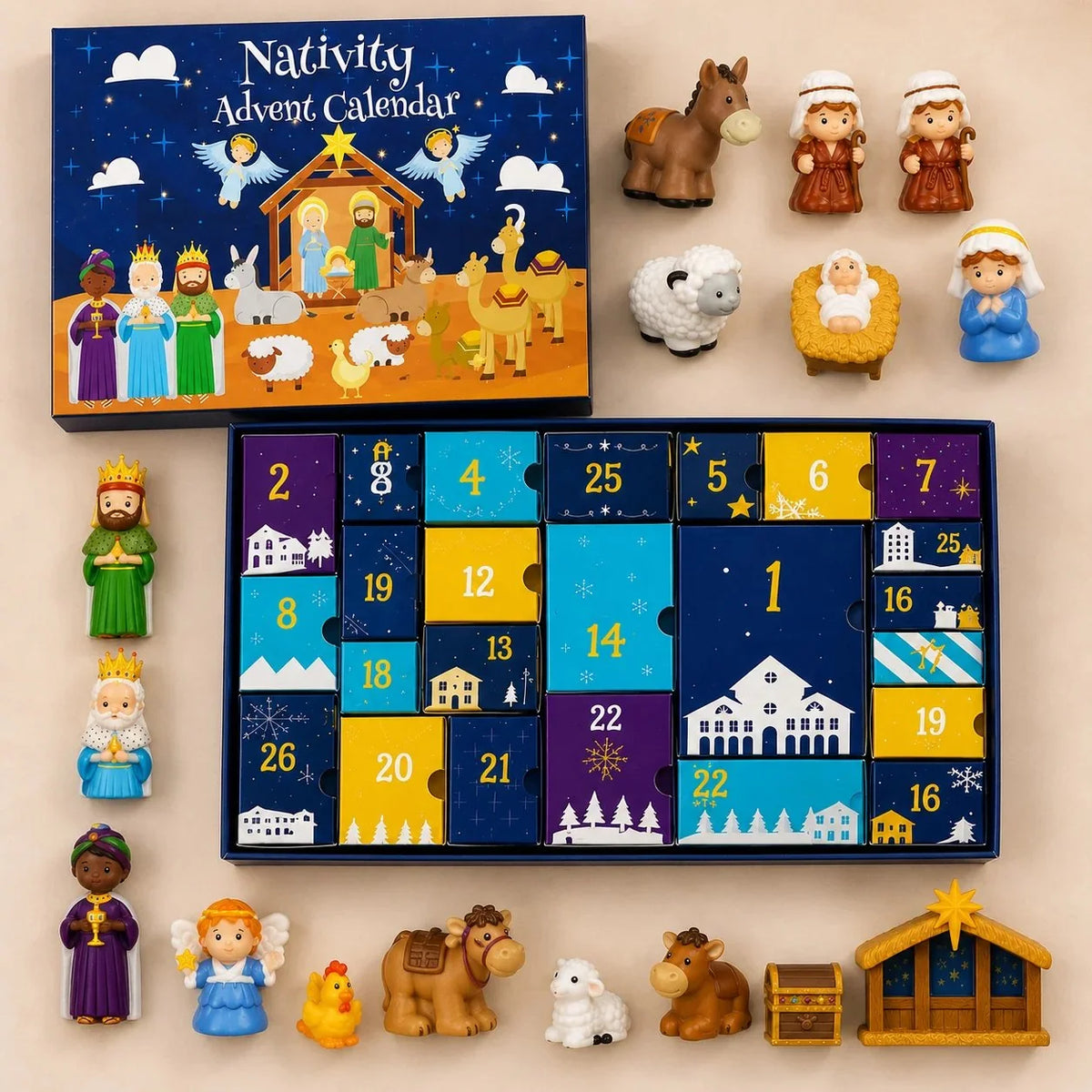 Advent Calendar Nativity Scene 25 Pieces