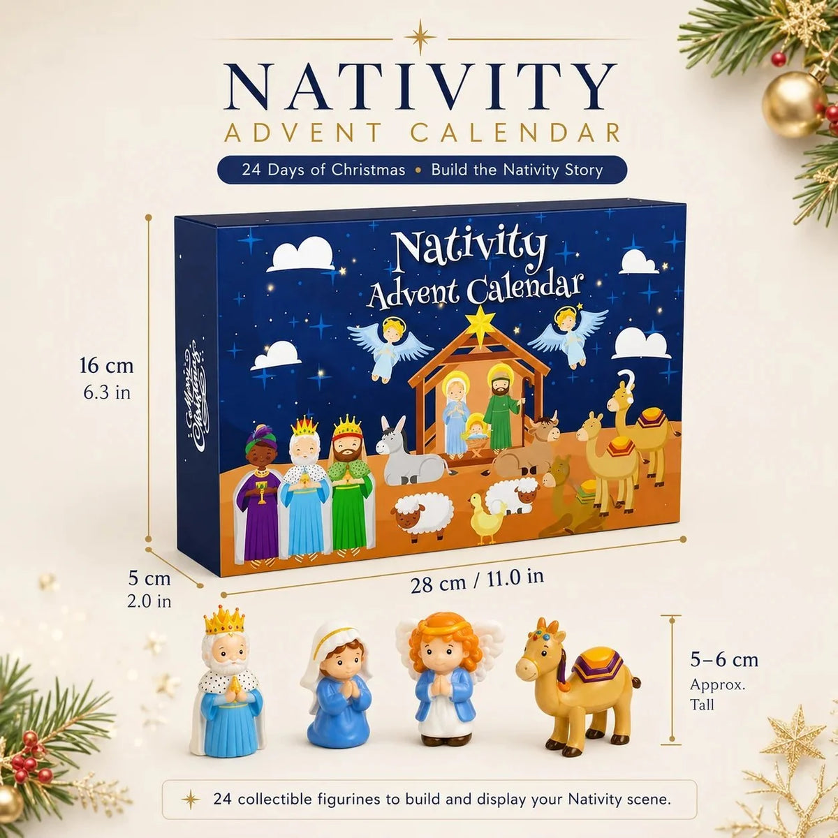 Advent Calendar Nativity Scene 25 Pieces