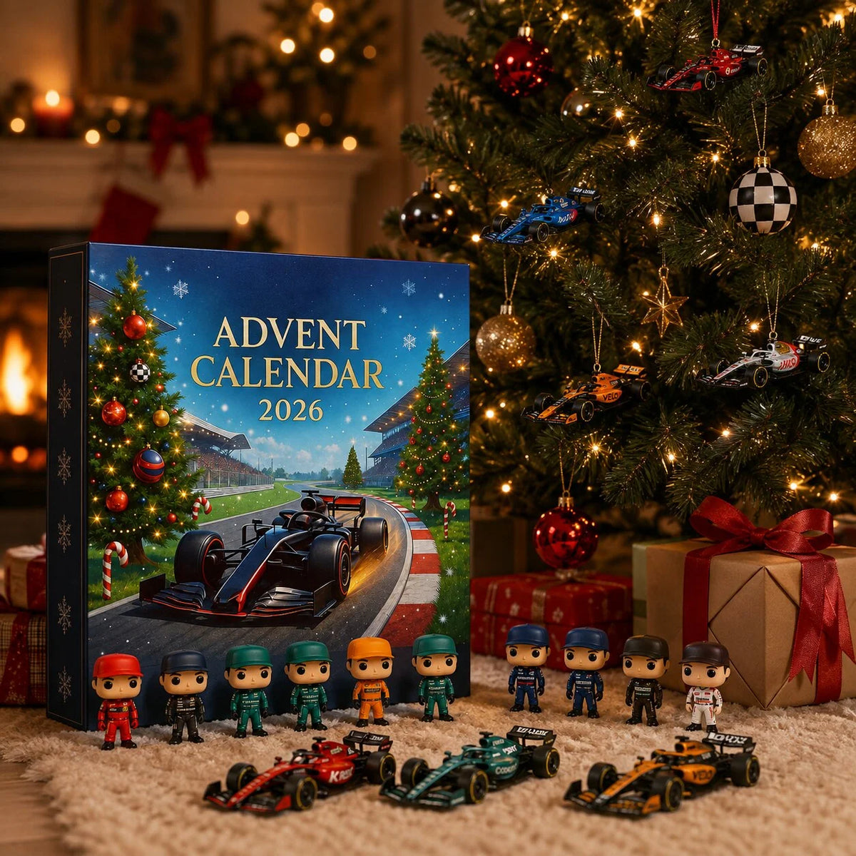 Advent Calendar Race Car Designs 24-Day Countdown