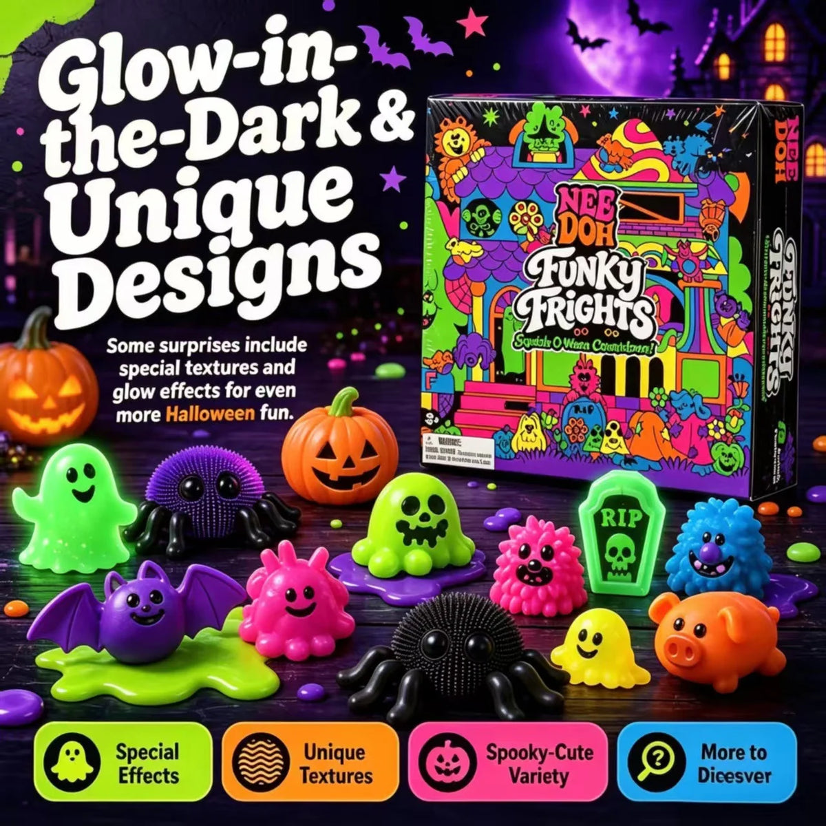 Advent Calendar Resin Toy Set for Christmas Countdown