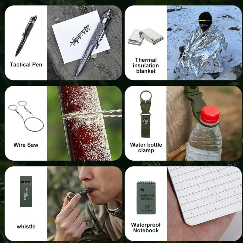 Advent Calendar Survival Tools 24 Compartments for Camping & Hiking