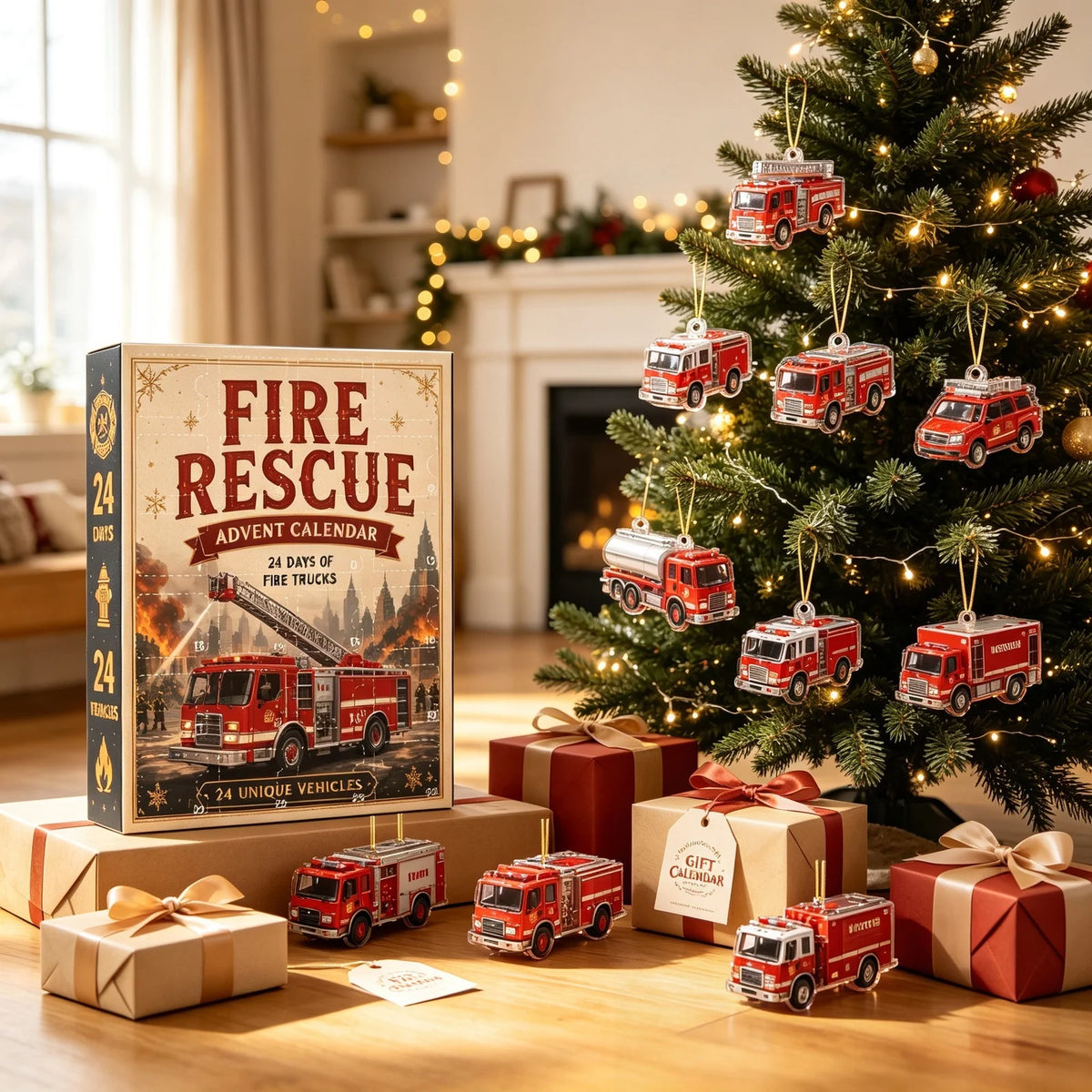 Advent Calendar Vehicle Charms 24-Day Countdown