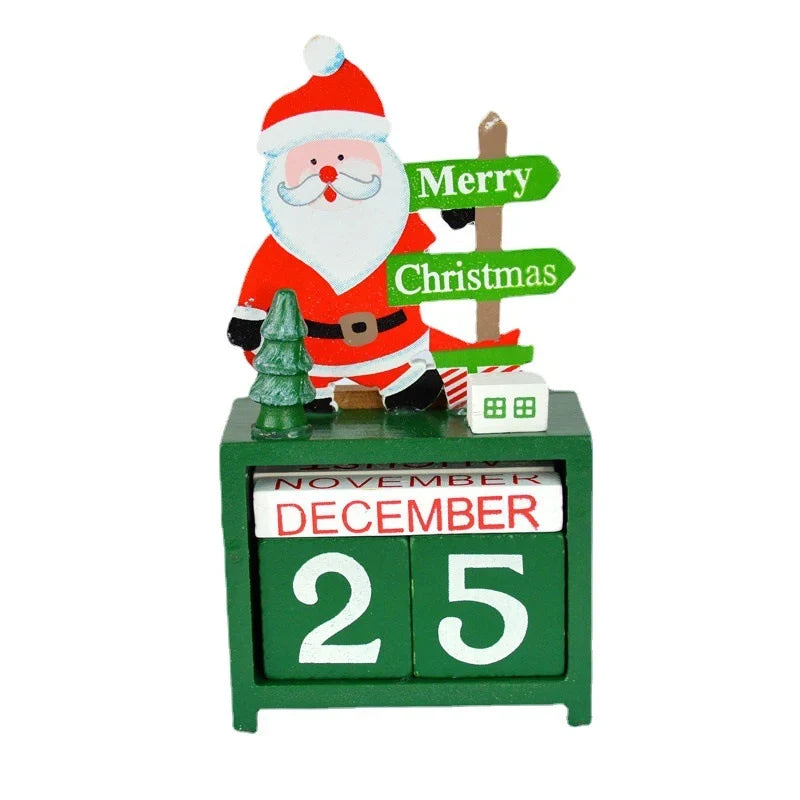 Advent Calendar Wooden Snowman 24 Compartments