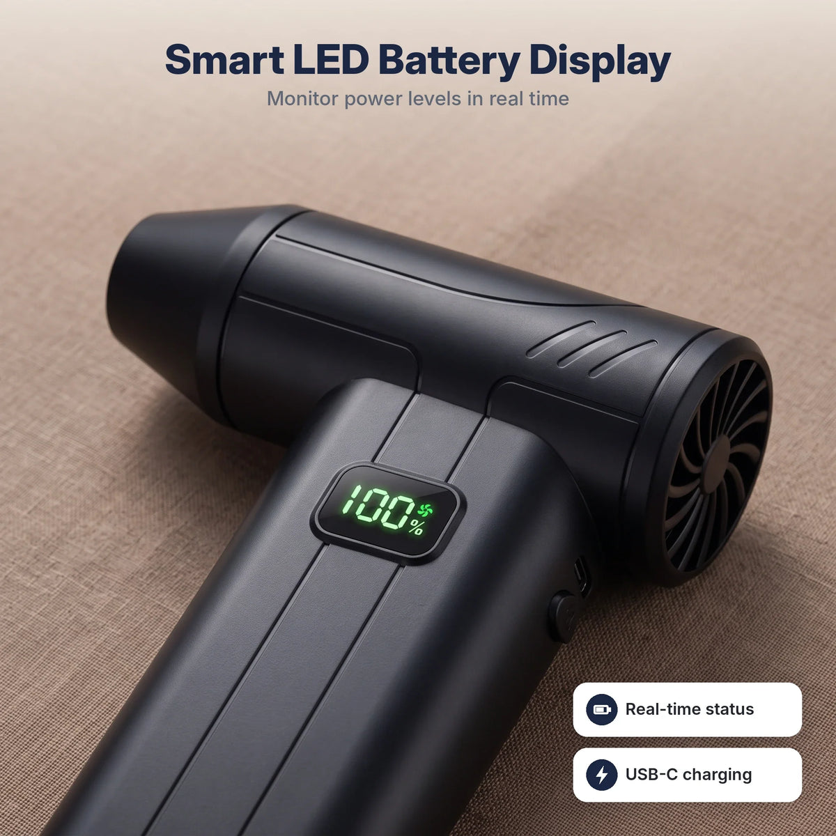Air Duster Cordless 100,000 RPM Built-In LED Light