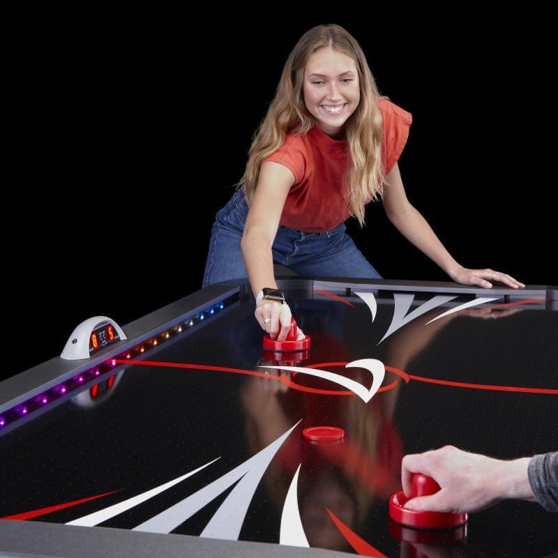 Air Hockey Table LED Playfield Includes Pucks & Pushers