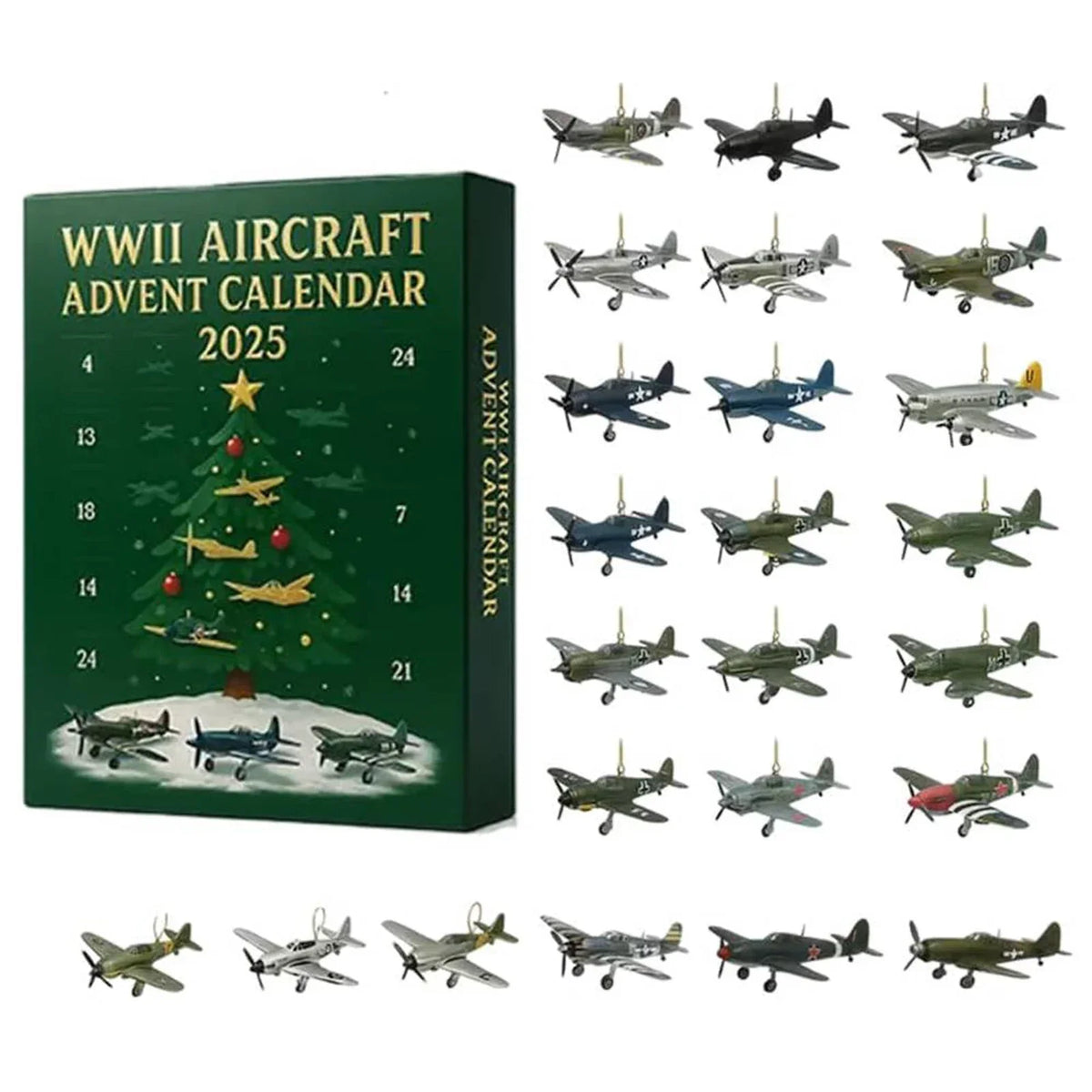 Aircraft Advent Calendar WWII Miniature Collection 24-Day Set
