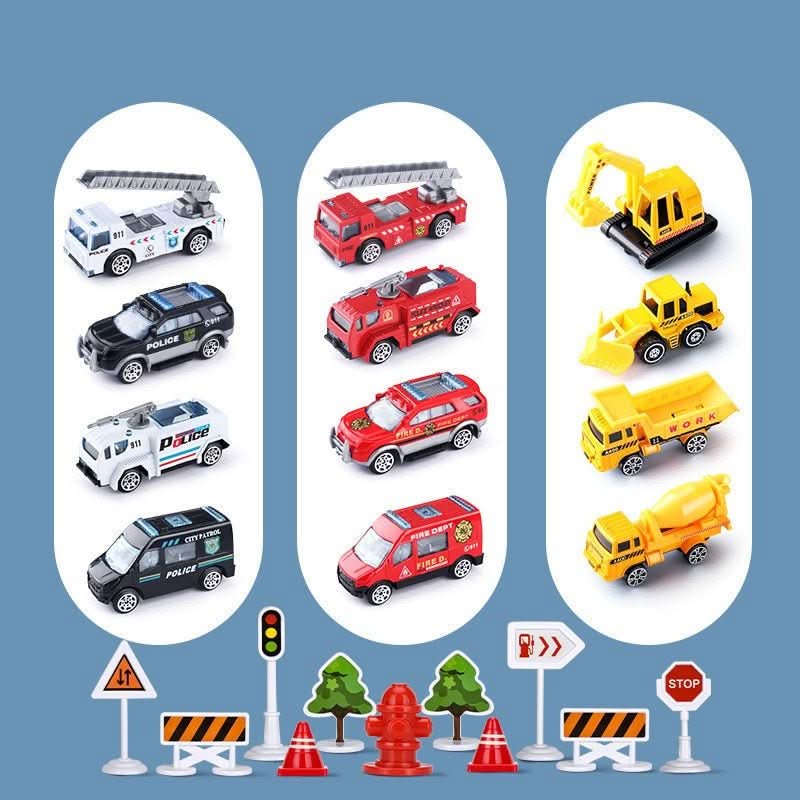 Airplane Toy Playset With 3 Vehicles